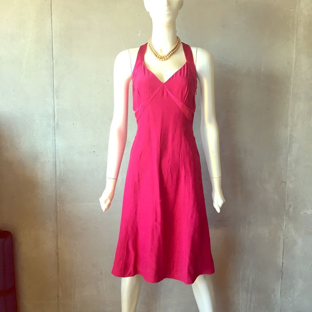 Magenta/fuschia Ann Taylor Silk Dress, Sz 2